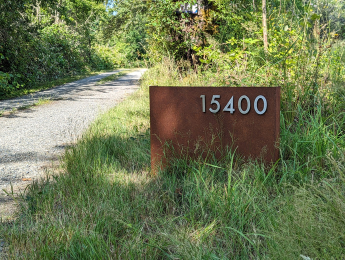 Horizontal Driveway Address Sign